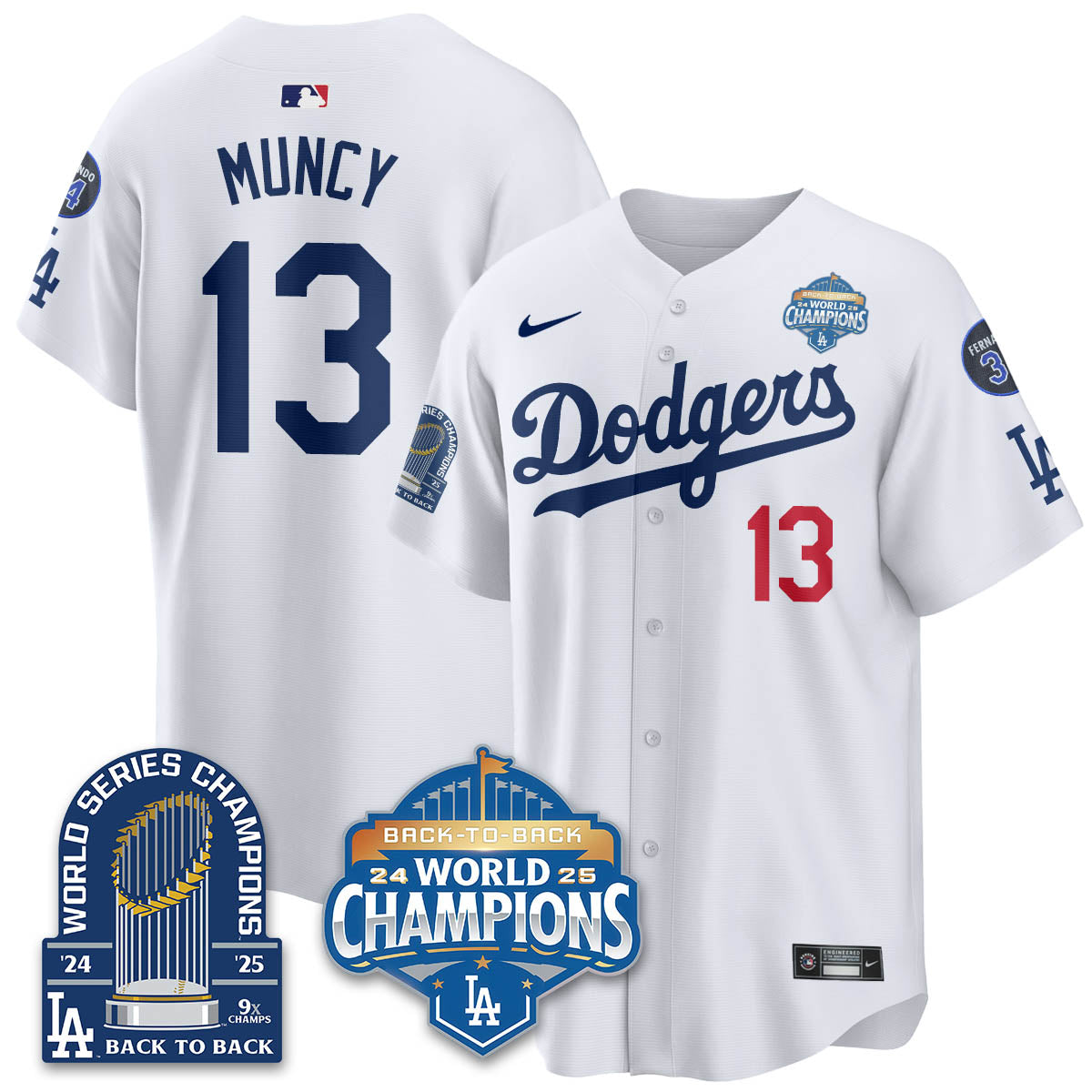 LAD 2025 World Series Champions Jersey - 9x Champs - All Stitched N2