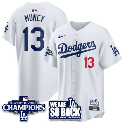 LAD 2025 NL West Division Champions Jersey - All Stitched