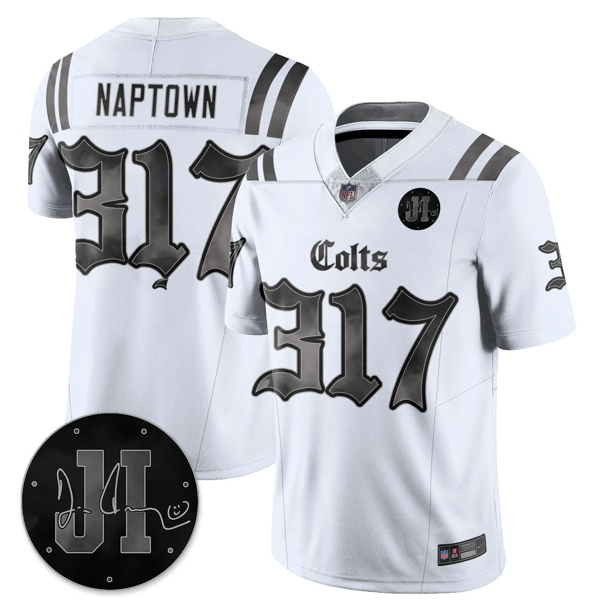 IND 'Dark Gothic' Vapor Limited Jersey - Jim Irsay Patch - All Stitched