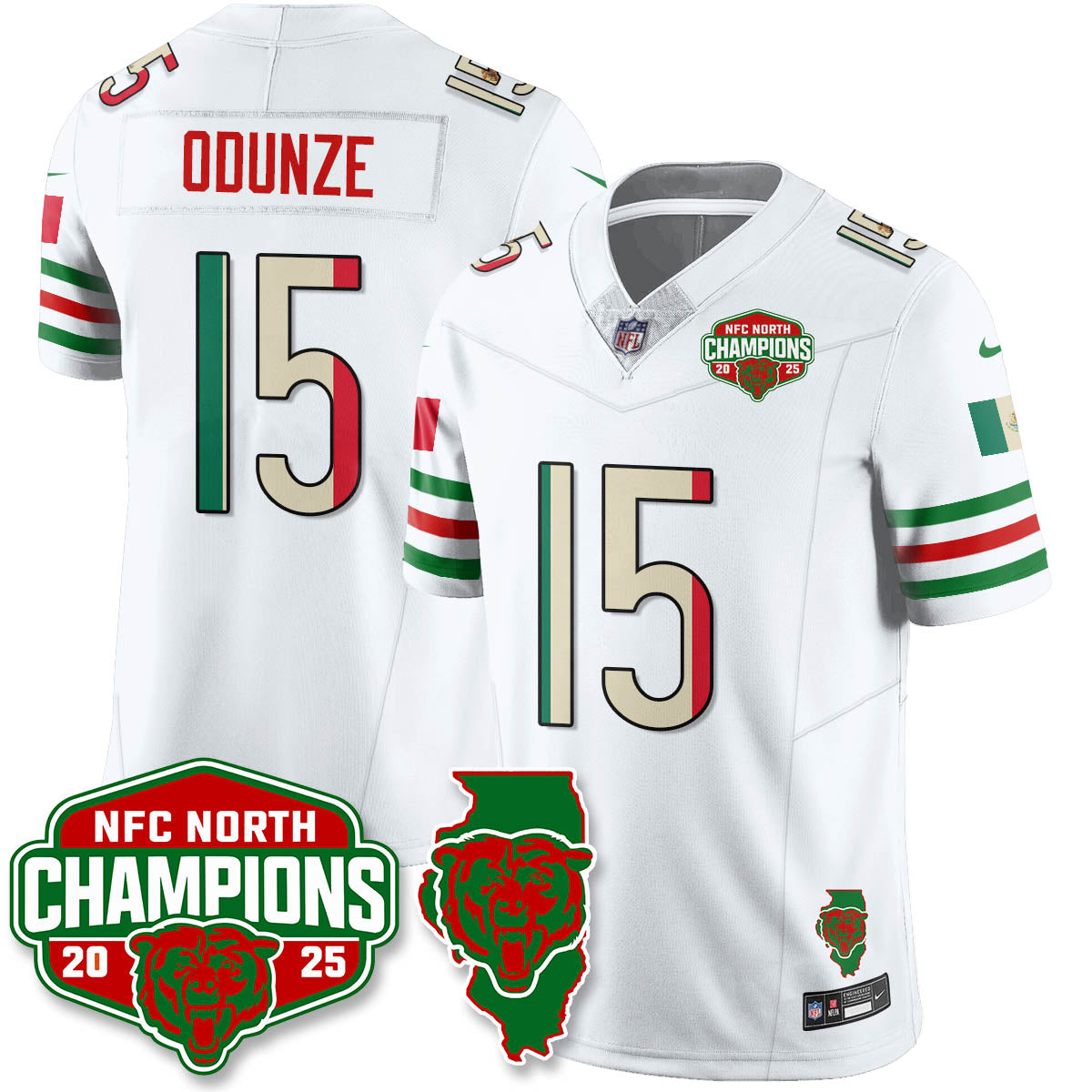 CHI Mexico NFC North Division Champions Vapor Limited Jersey - All Stitched