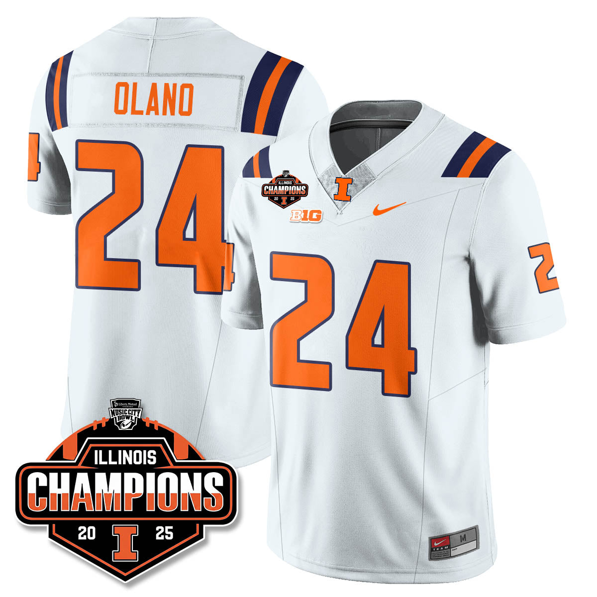 ILL Football 2025 Music City Bowl Champions Limited Jersey - All Stitched