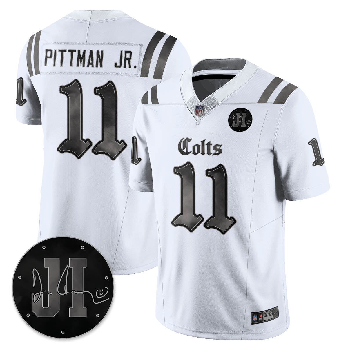 IND 'Dark Gothic' Vapor Limited Jersey - Jim Irsay Patch - All Stitched