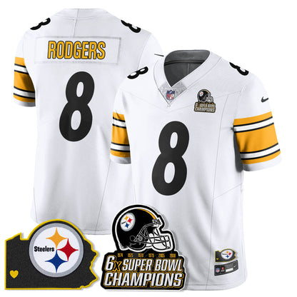 PIT 6-Time Champions Patch Vapor Limited Jersey - All Stitched