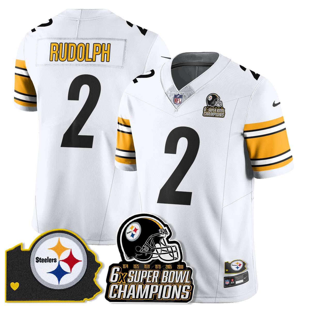 PIT 6-Time Champions Patch Vapor Limited Jersey - All Stitched