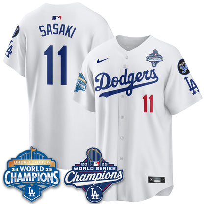LAD 2025 World Series Champions Jersey - All Stitched