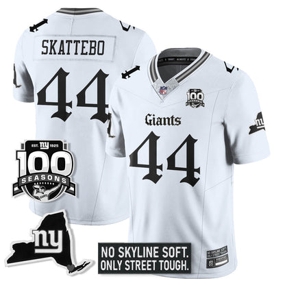 NYG 100th Seasons 'Gothic Gotham Edition' Vapor Limited Jersey - All Stitched