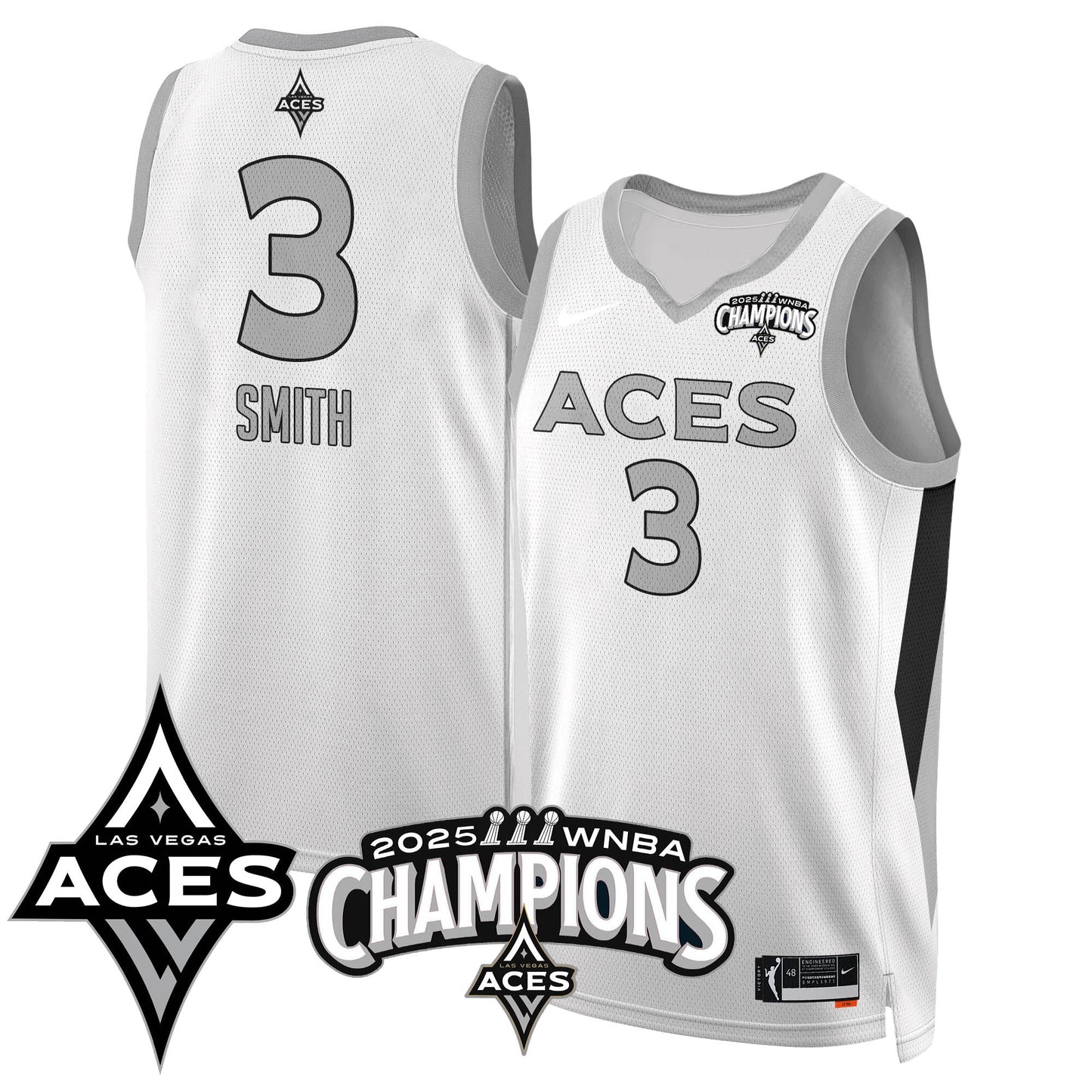 Las Vegas Aces 2025 WNBA Championship Jersey - All Stitched