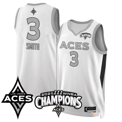 Las Vegas Aces 2025 WNBA Championship Jersey - All Stitched