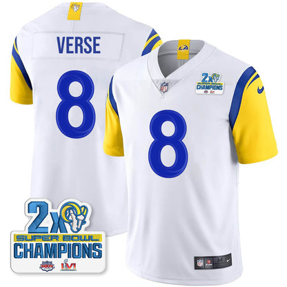 LAR 2-Time Champions Patch Vapor Limited Jersey - All Stitched