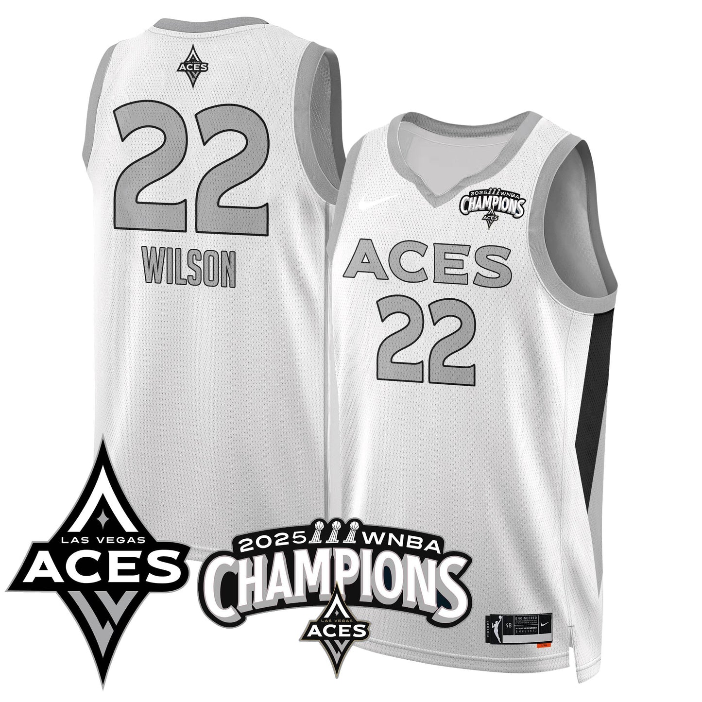 Las Vegas Aces 2025 WNBA Championship Jersey - All Stitched