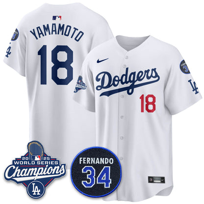 LAD 2025 World Series Champions Jersey - All Stitched