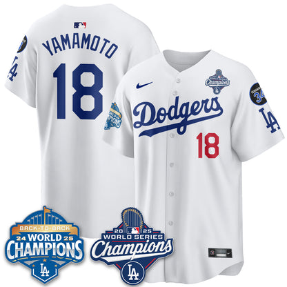 LAD 2025 World Series Champions Jersey - All Stitched N2