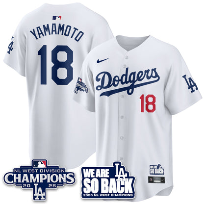 LAD 2025 NL West Division Champions Jersey - All Stitched