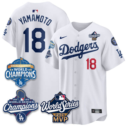 Yoshinobu Yamamoto LAD 2025 World Series MVP Jersey - All Stitched