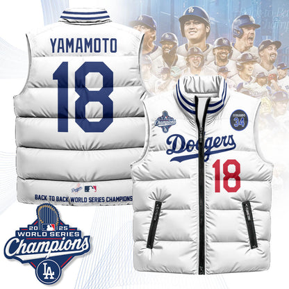 LAD 2025 World Series Champions Puffer Vest
