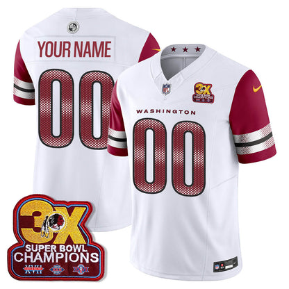 WAS 3-Time Champions Patch Vapor Limited Jersey - All Stitched