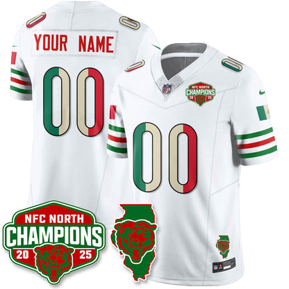 Custom CHI Mexico NFC North Division Champions Vapor Limited Jersey - All Stitched