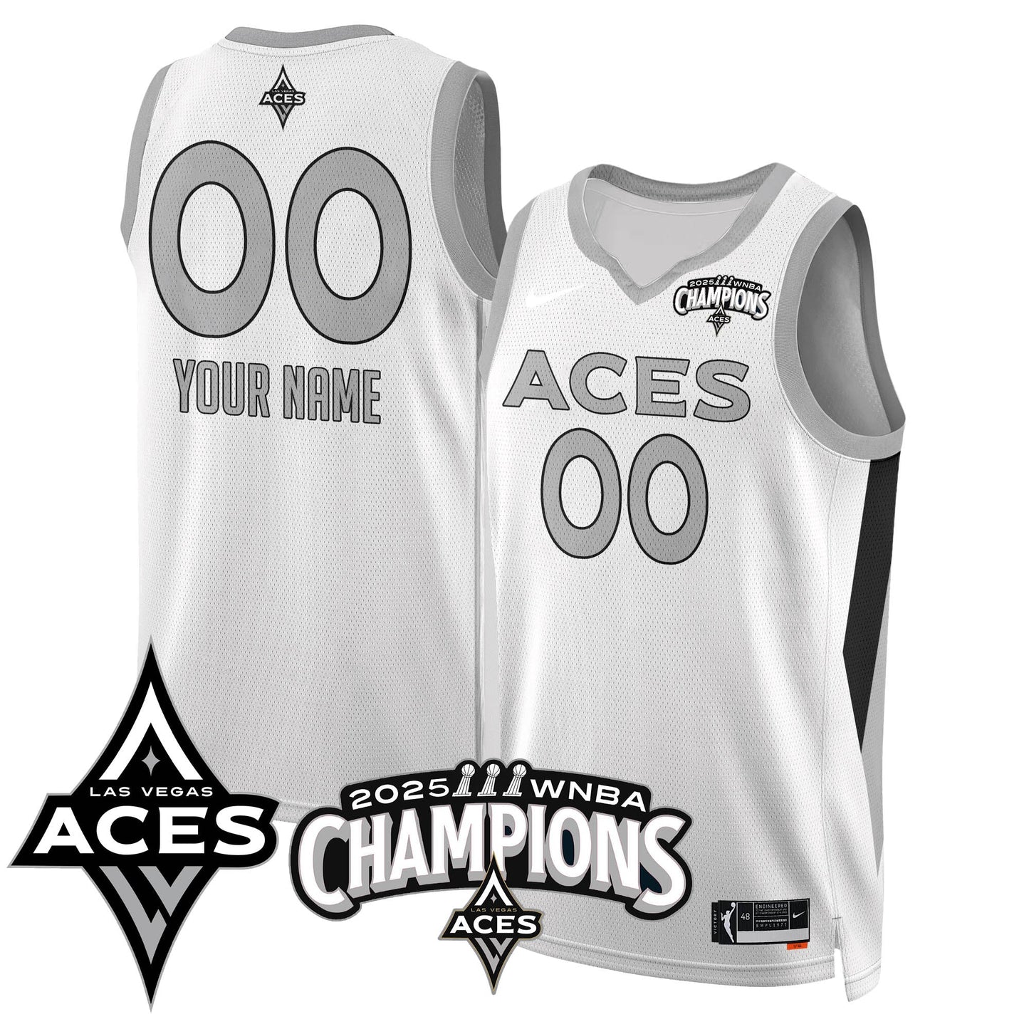 Las Vegas Aces 2025 WNBA Championship Jersey - All Stitched