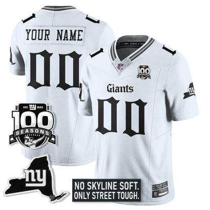 NYG 100th Seasons 'Gothic Gotham Edition' Vapor Limited Jersey - All Stitched