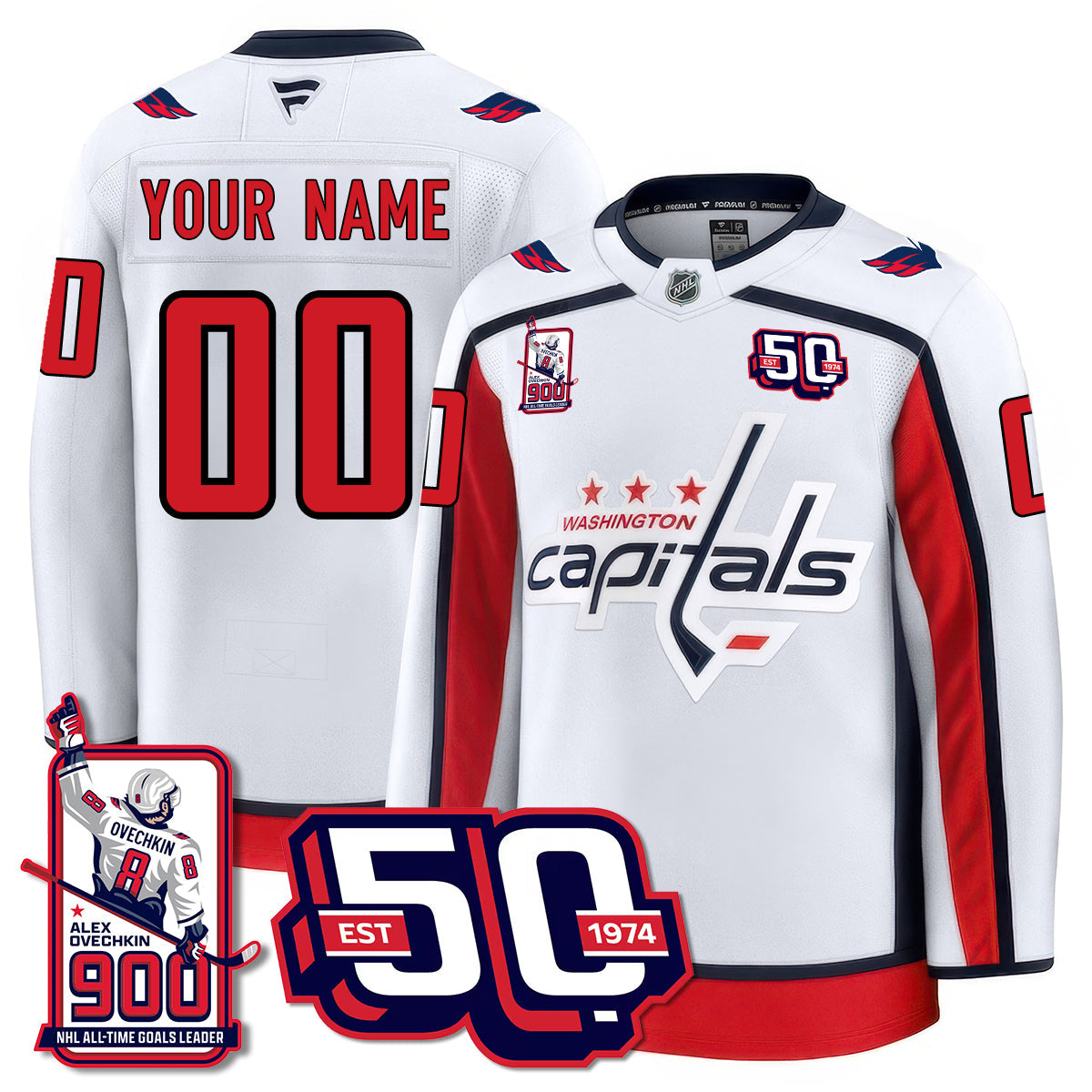 Custom WSH 2025 Premium Jersey - 900 GOALS -  All Stitched