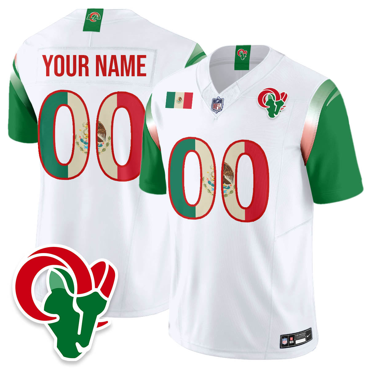 LAR Mexico Vapor Limited Jersey - All Stitched