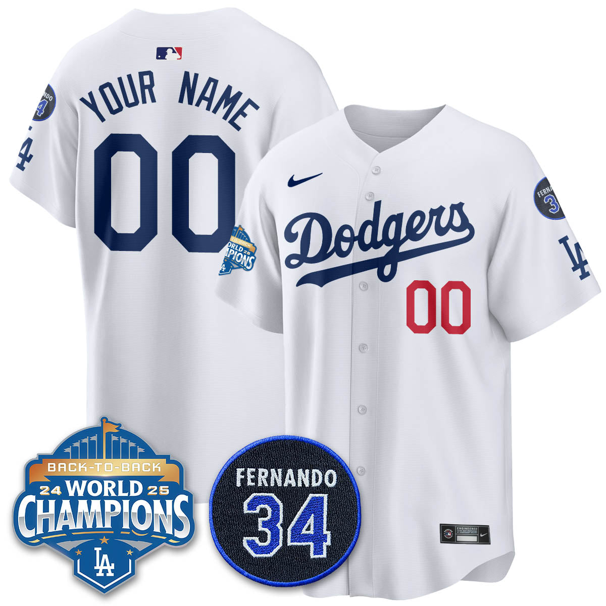 LAD 2025 Back To Back Champions Custom Jersey - All Stitched