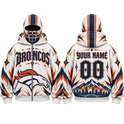 DEN Gothic Style Custom Mask Zip Up Hoodie - Printed V2