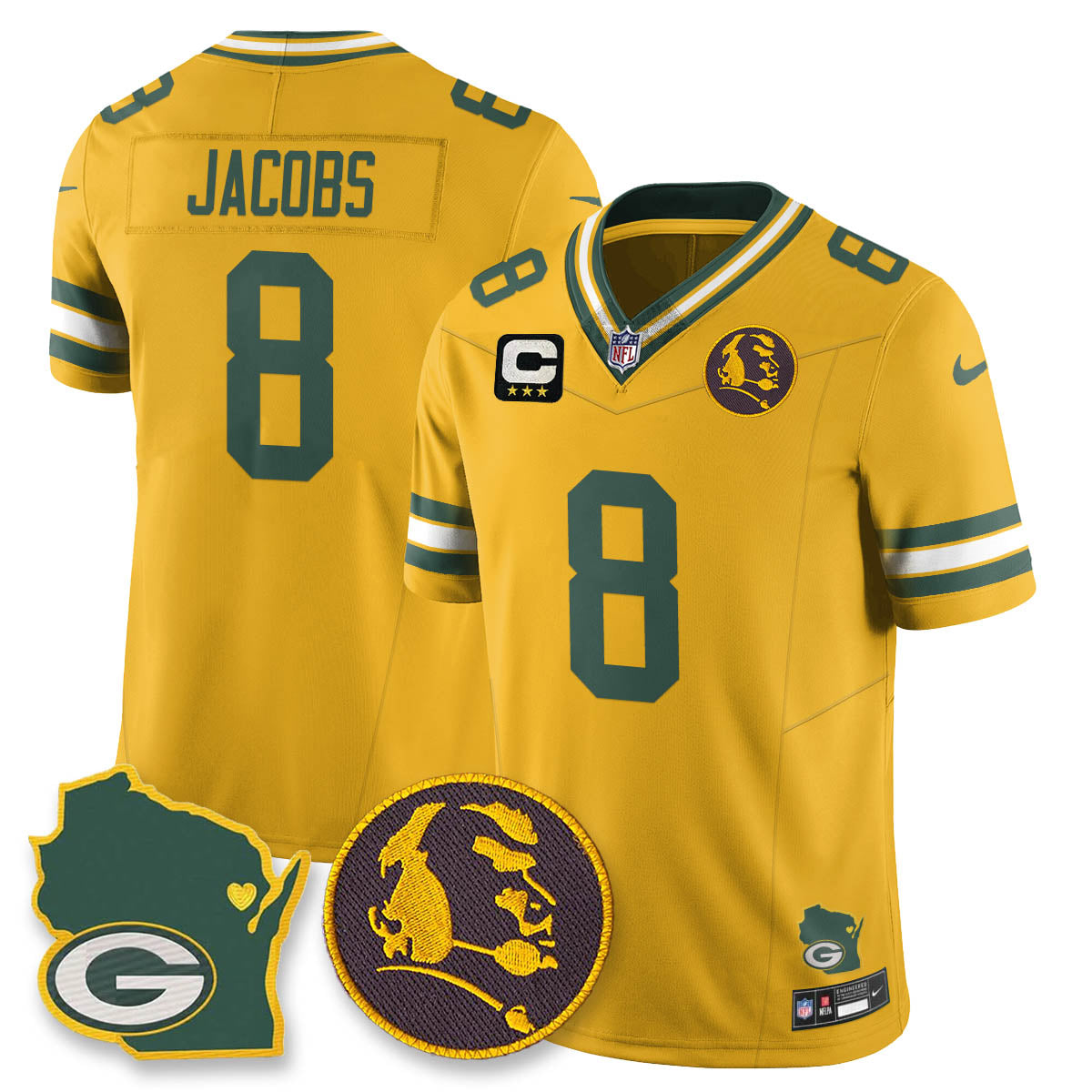 GB Vapor Limited Jersey - John Madden Patch - All Stitched