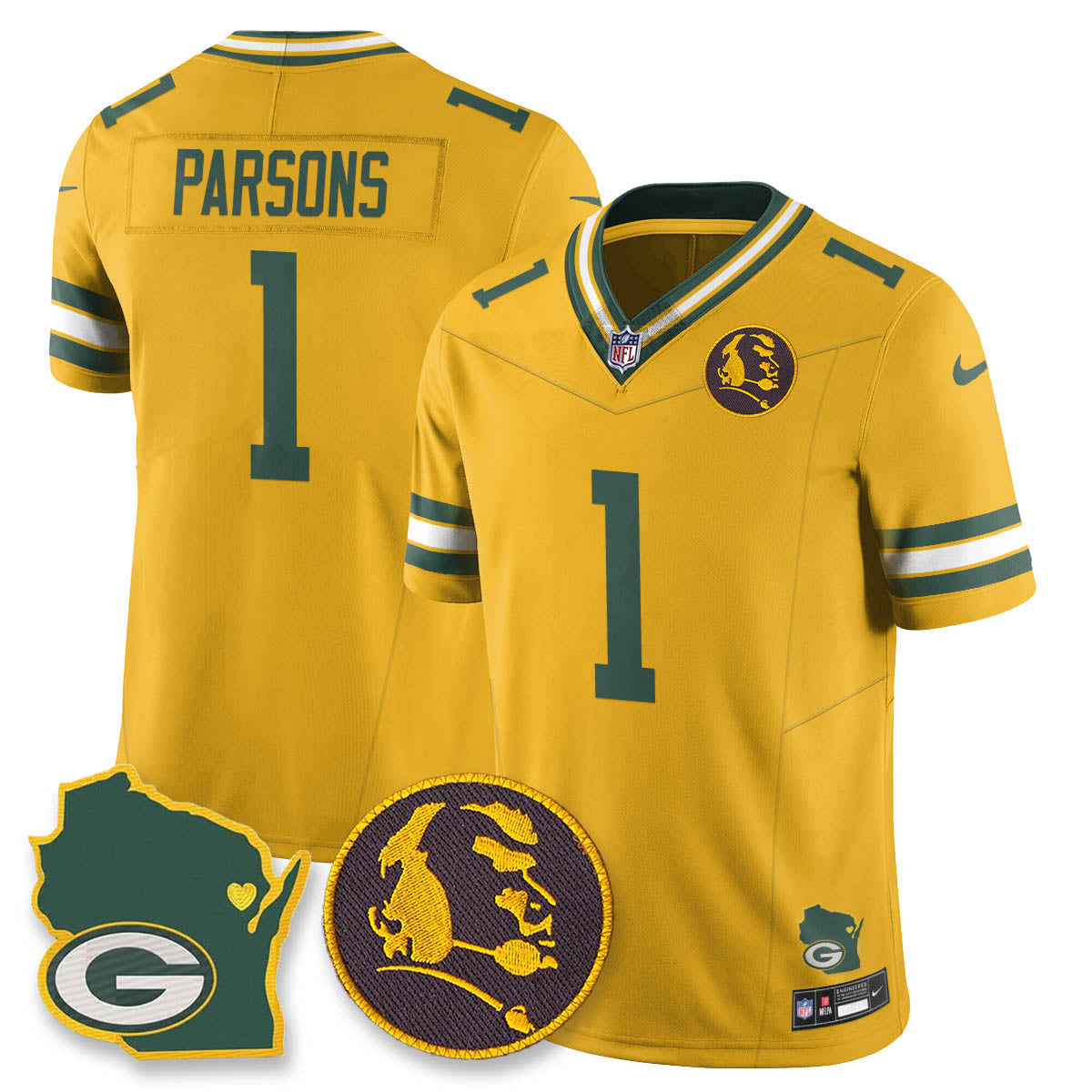 GB Vapor Limited Jersey - John Madden Patch - All Stitched