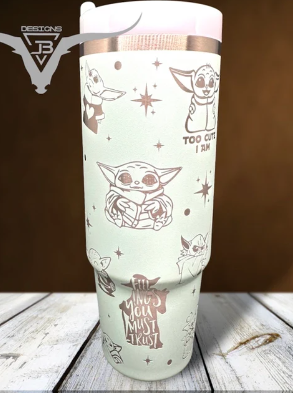 Baby Yoda Engraved Tumbler- 406TTTB125