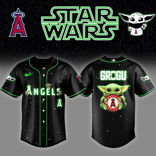 Los Angeles Angels x Stars Grogu Vader Night Baseball Jersey Editions Limited v3