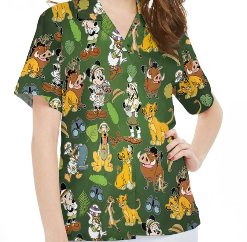 Mickey And Friends Animal Kingdom Hawaiian Shirt- 406TTHS120