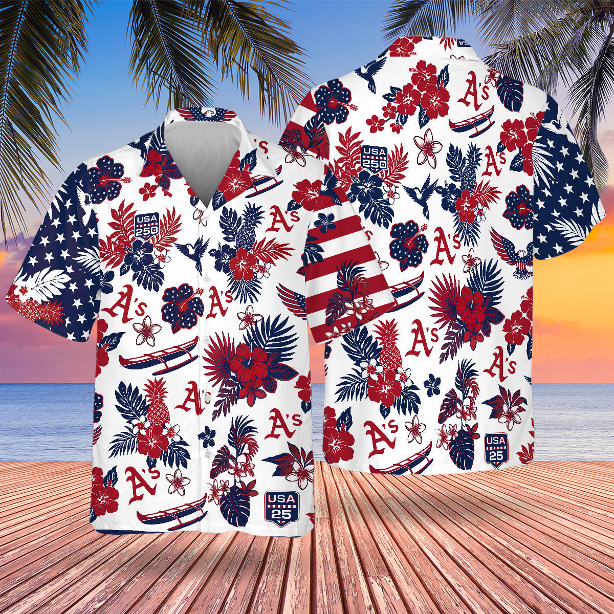 OAK Special Semiquincentennial Hawaiian Design Button Shirt V2