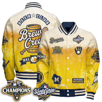 MIL NL Champions x Brew Crew Limited Edition Varsity Jacket - Printed (tt)