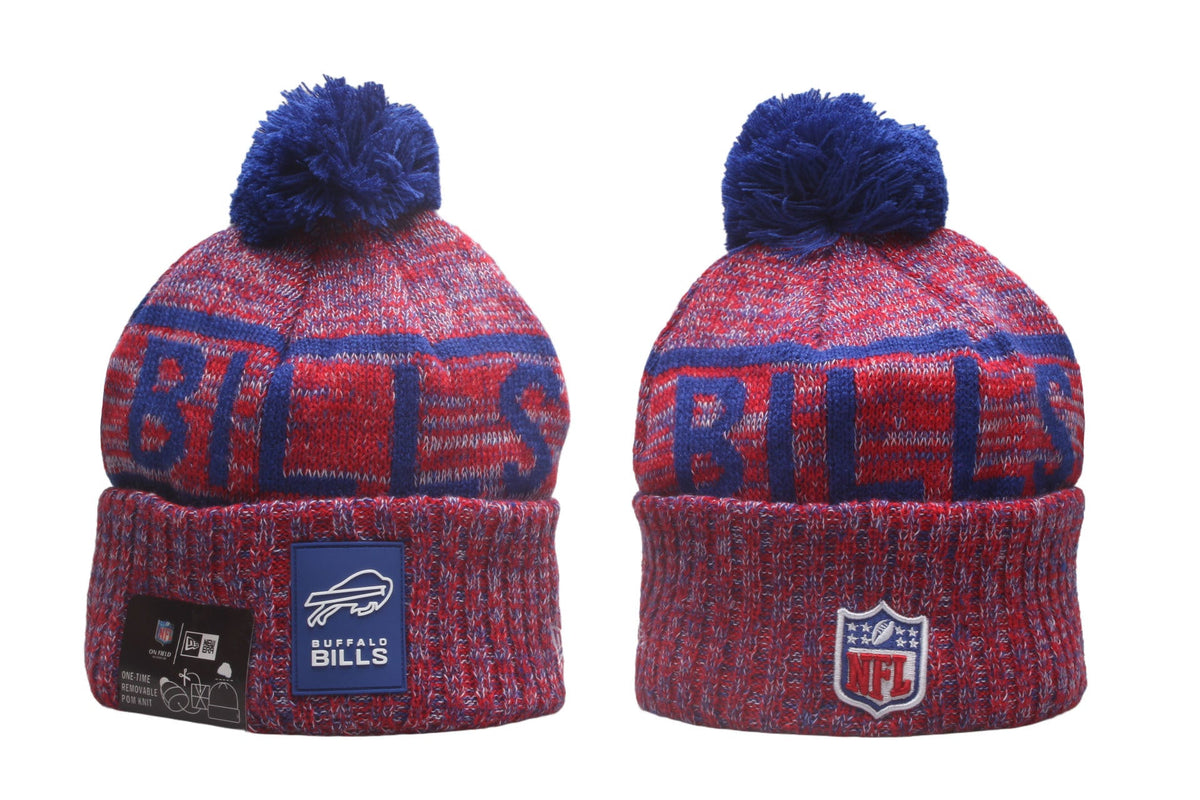 BUF Cuffed Knit Hat with Pom - Rubber Patch