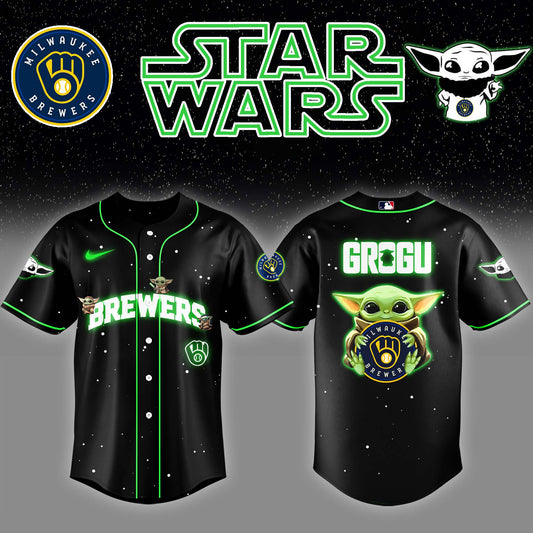 Milwaukee Brewers x Stars Wars Grogu Night Baseball Jersey Editions Limited v3