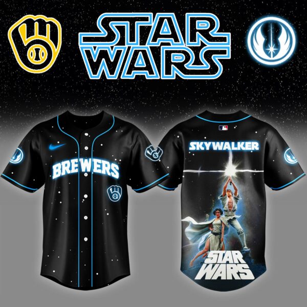 Milwaukee Brewers x Stars Wars Luke Skywalker Game Night Baseball Jersey Editions Limited v4