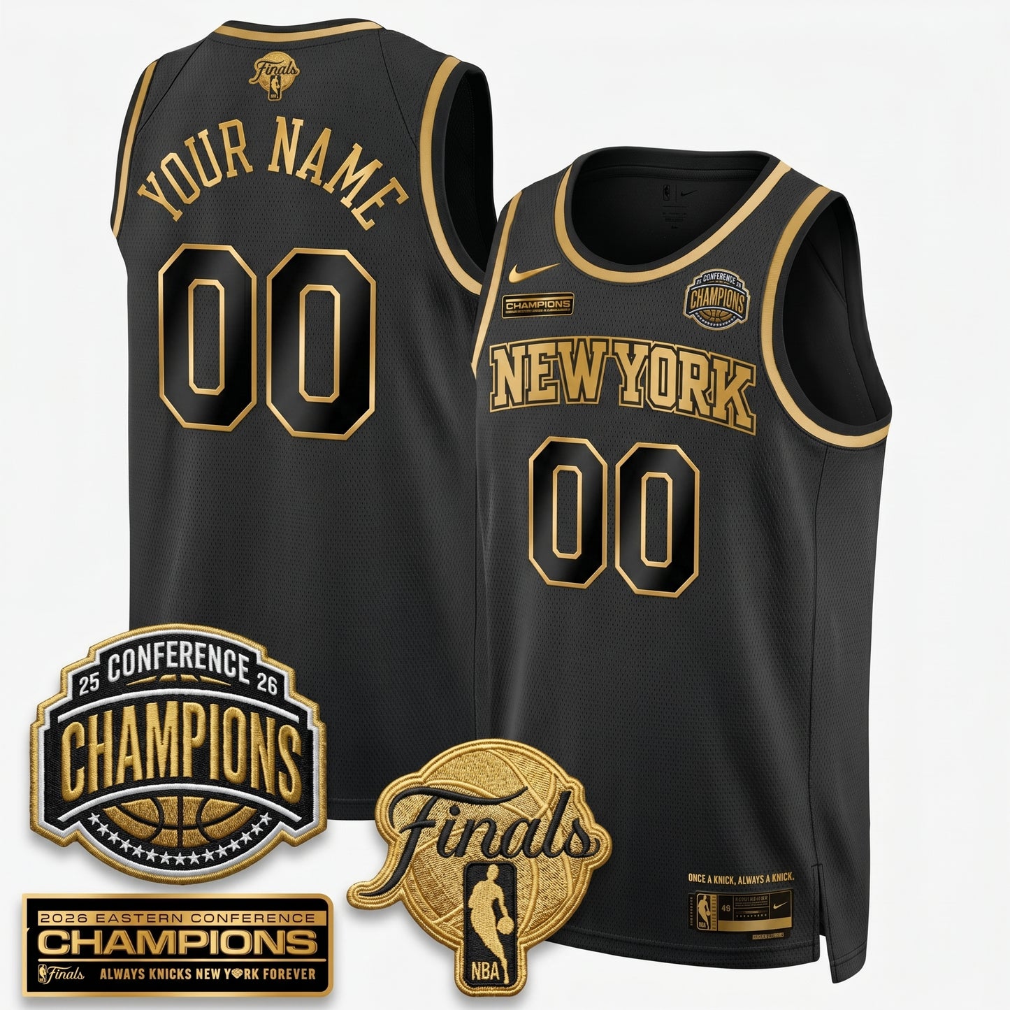 Custom NYK 2026 NBA Eastern Conference Champions Vapor Jersey - Stitched n6