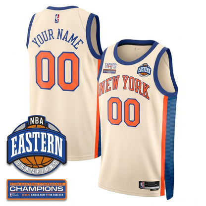 Custom NYK 2026 NBA Eastern Conference Champions Vapor Jersey - Stitched n6
