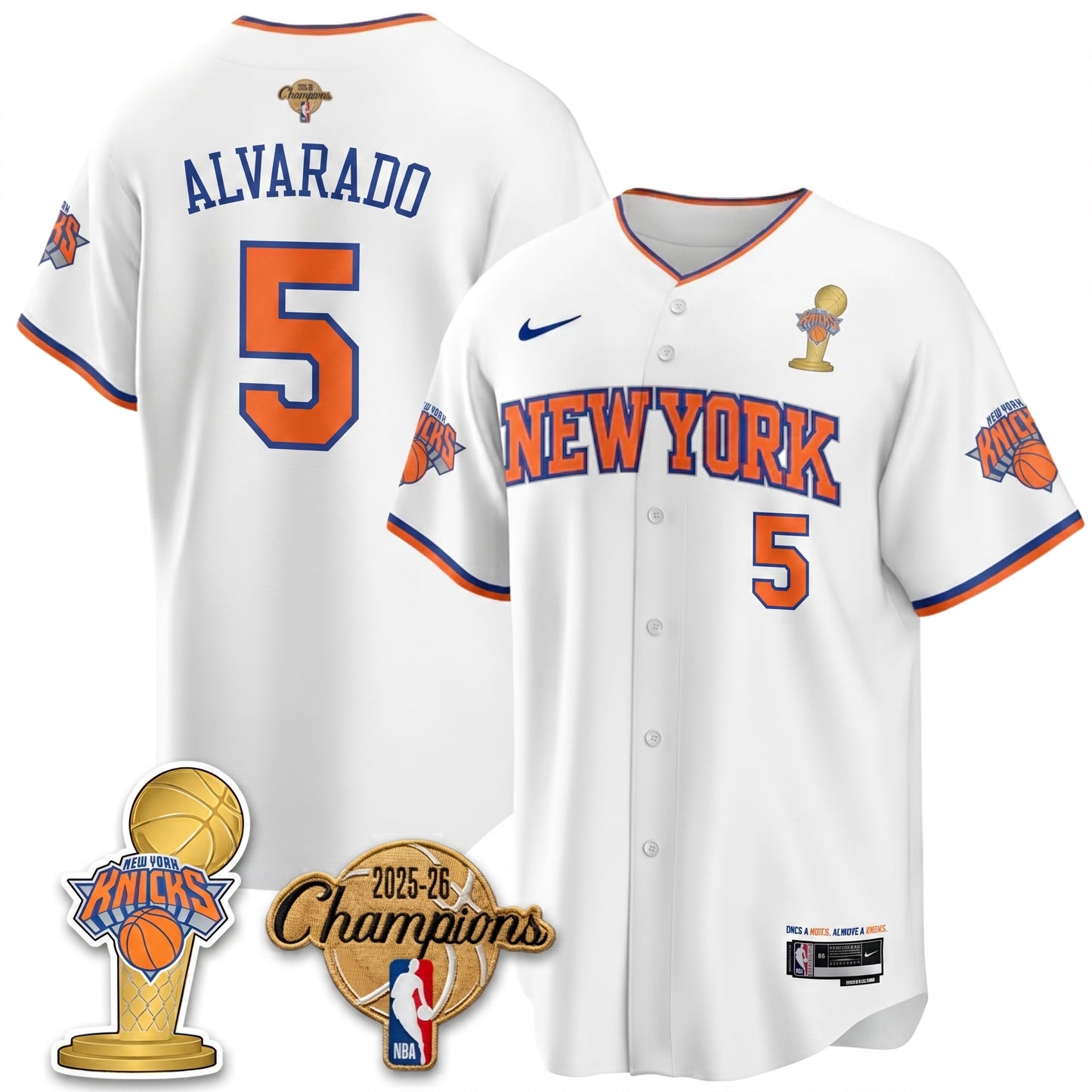 NYK 2026 NBA Champions Vapor Jersey - Stitched