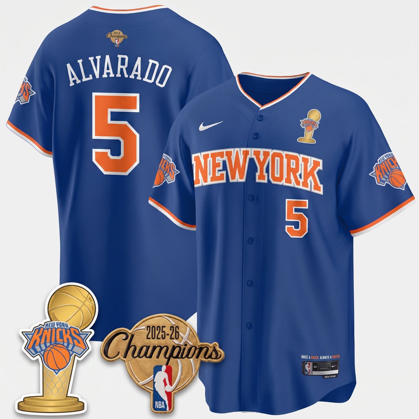 NYK 2026 NBA Champions Vapor Jersey - Stitched