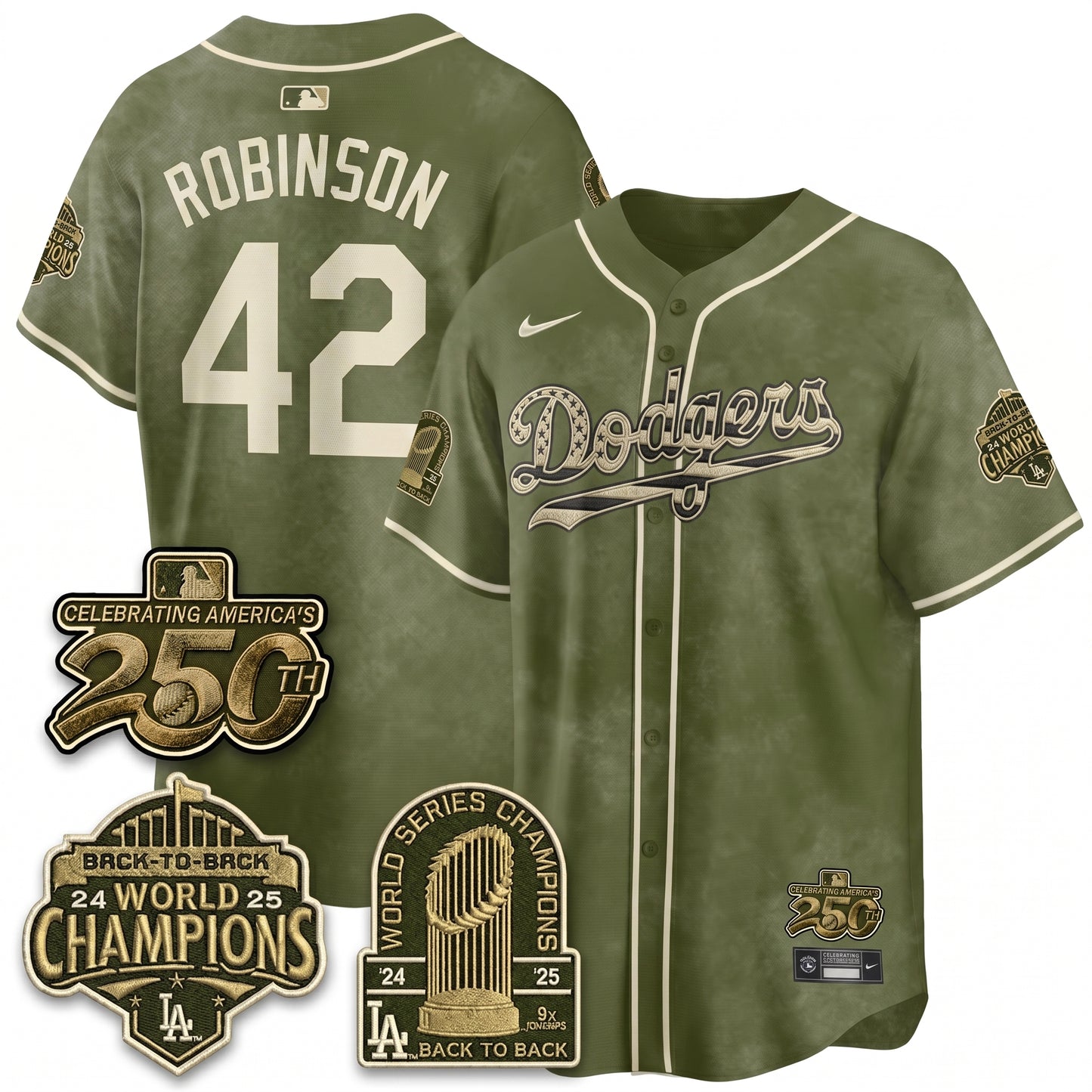LAD New Era Olive 2026 Armed Forces Day Jersey -All Stitched V2
