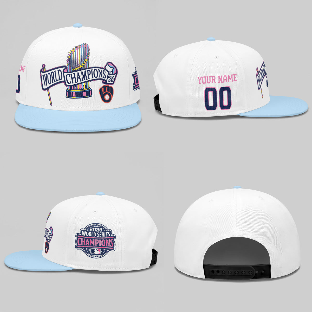 MIL 2026 WS Champions City Connect Personalized Snapback Cap - Printed V7
