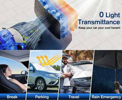 UV Protection Car Sunshade Umbrella with 360°Rotation