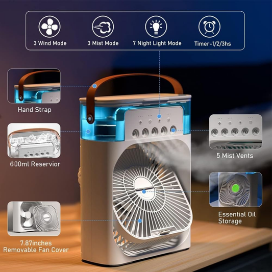 Portable 3 in 1 Mini Air Cooler Fan