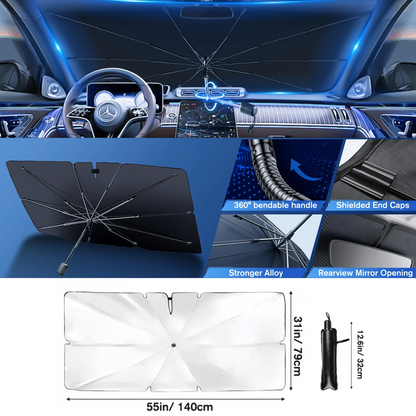 UV Protection Car Sunshade Umbrella with 360°Rotation
