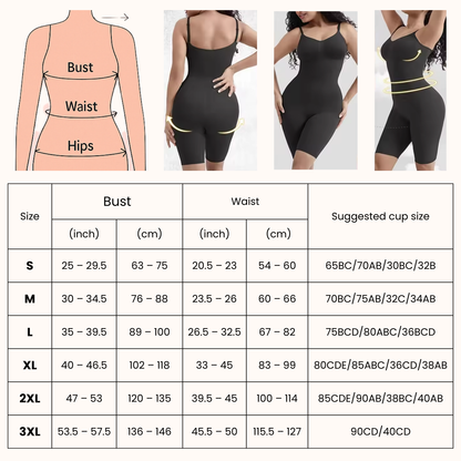 Seamless Bodysuit Compression Open Crotch Shapewear