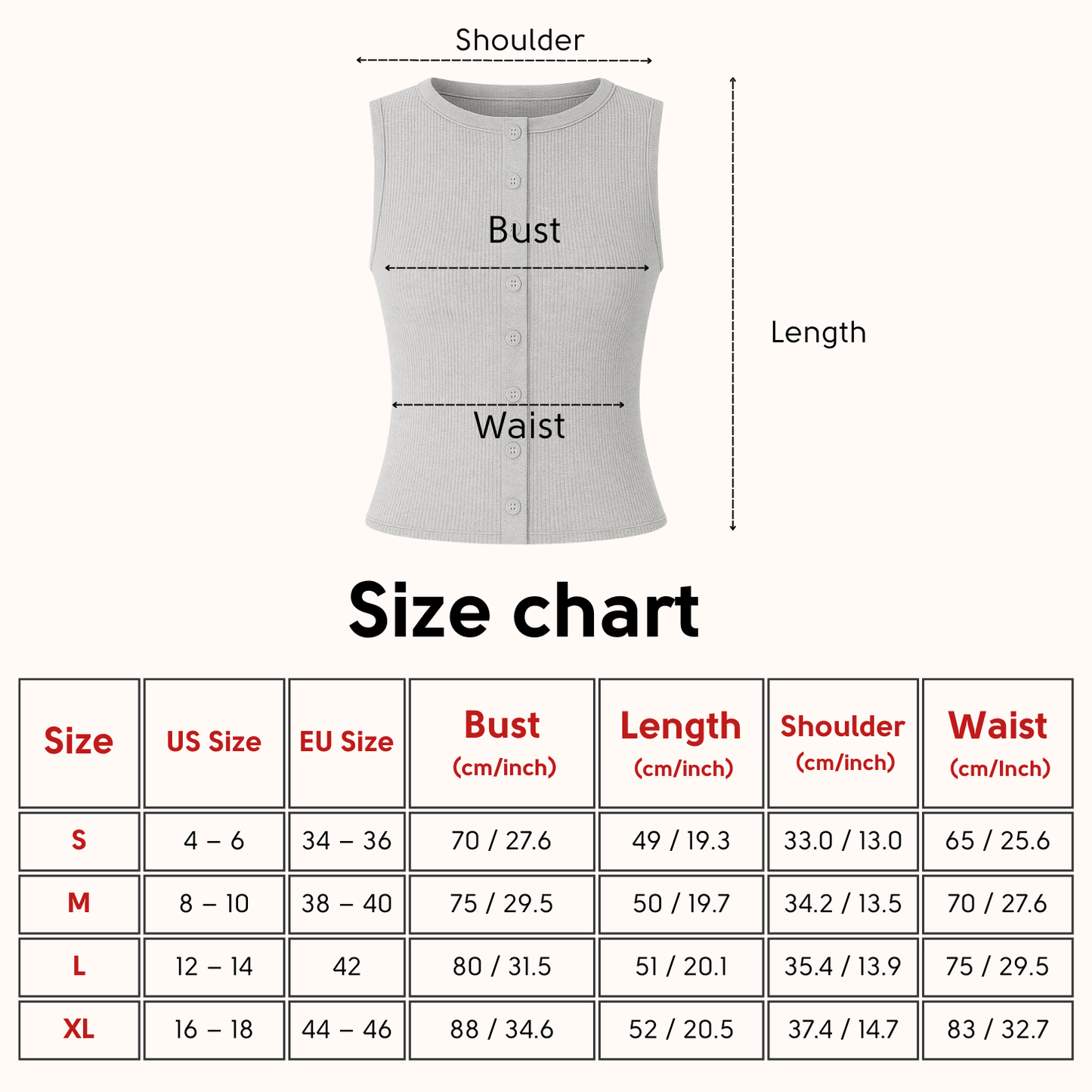 Women's Ribbed Button-Front Tank Tops