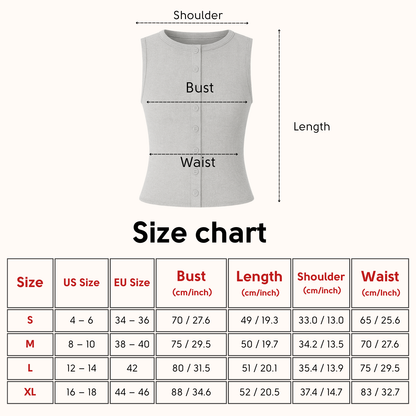 Women's Ribbed Button-Front Tank Tops