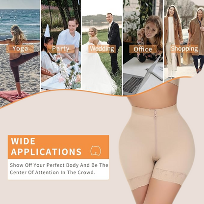 Zip up buttocks for woman body tightening and lifting
